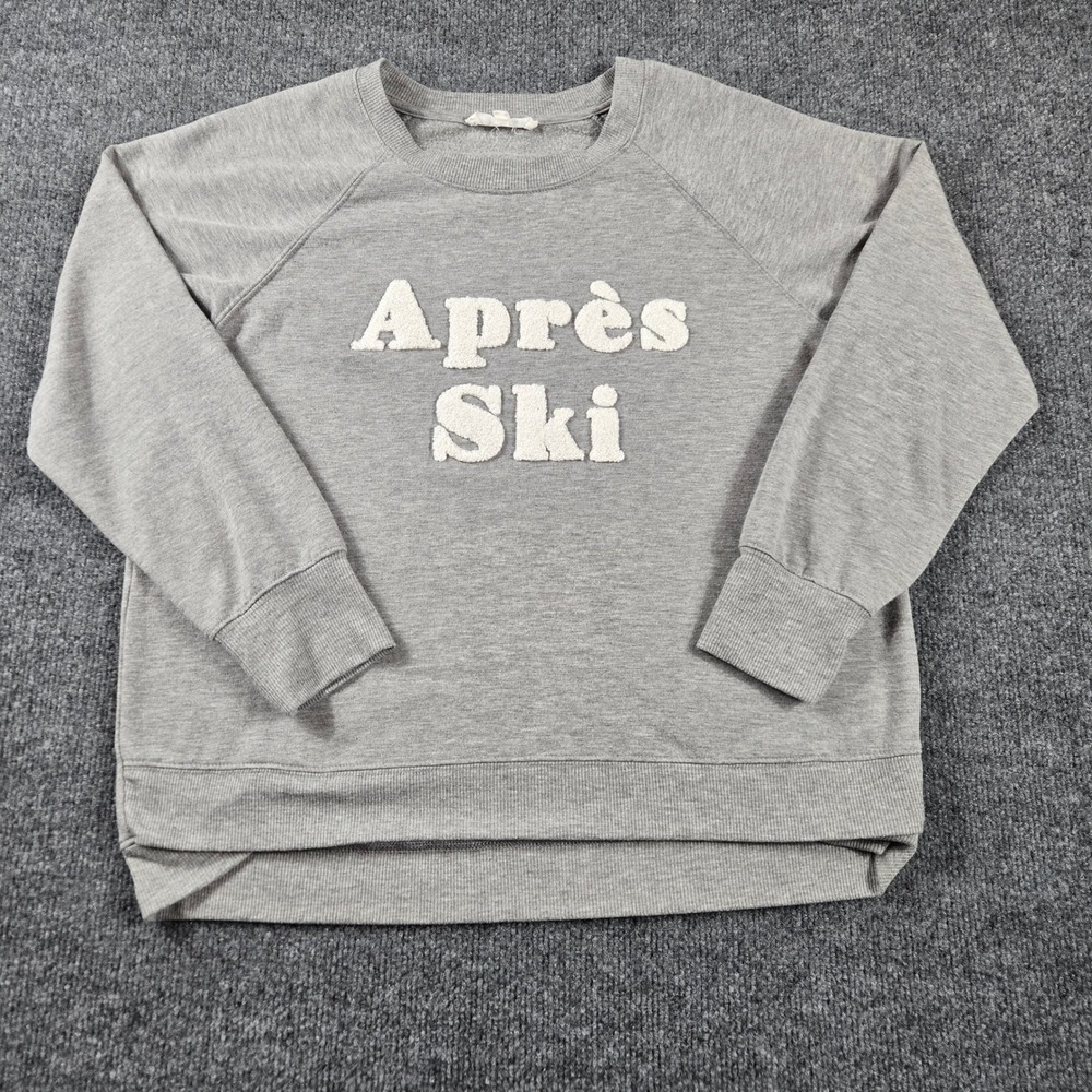 Workshop Sweatshirt Womens M Gray Apres Ski Pullover
